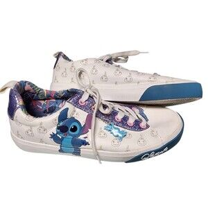 Lilo & Stitch Disney Sneakers Size 8 Charms Glitter Low Top